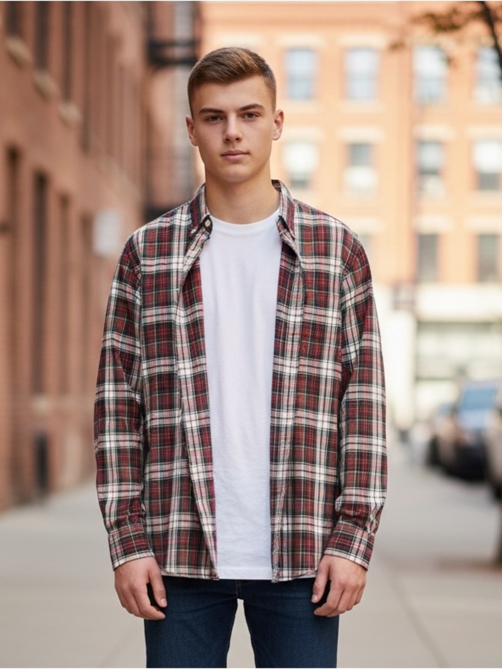 Ralph Lauren Men’s Red Plaid Button-Up Shirt